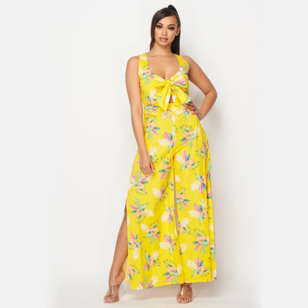 Floral Printed Jumpsuit Romper